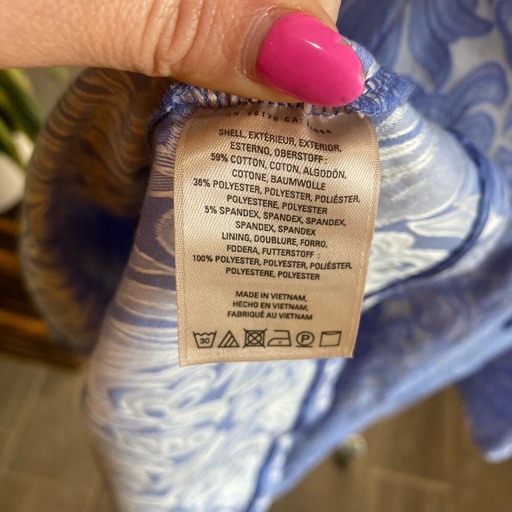 Anthropologie Maeve Claribel Jacquard Midi Dress in Periwinkle Size 8 - Picture 6 of 9